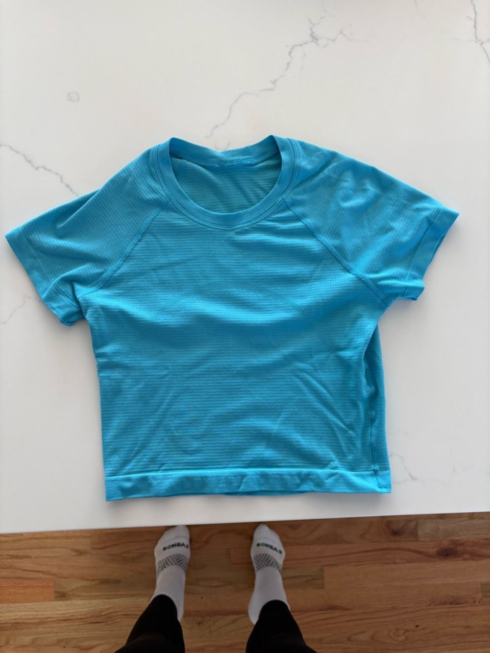 lululemon athletica Swiftly Tech Women's Crop Top - Bright Blue
